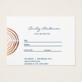 Moderne Rose Gold Abstraktes Muster Geschenkkarte (Rückseite)