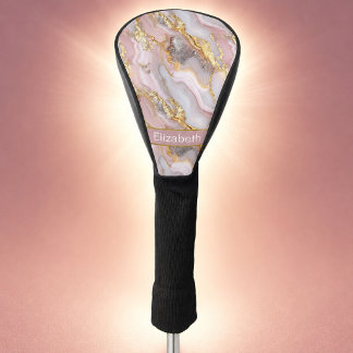 Moderne Rose Gold Achat personalisiert Golf Headcover