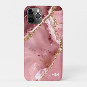 Moderne Rose Gold Agate Case-Mate iPhone Hülle