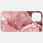Moderne Rose Gold Agate Case-Mate iPhone Hülle (Rückseite / Rechts)
