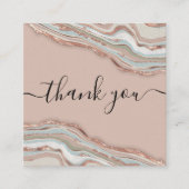 moderne Rose Gold agge Vielen Dank für Ihre Bestel Quadratische Visitenkarte (Vorderseite)