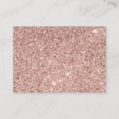 Moderne Rose Gold Baby Dusche | Buchanfrage Begleitkarte (Rückseite)