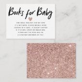 Moderne Rose Gold Baby Dusche | Buchanfrage Begleitkarte (Vorne/Hinten)