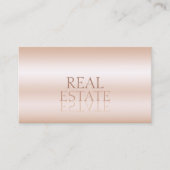 Moderne Rose Gold Black Mirror Letters Beruflich Visitenkarte (Vorderseite)