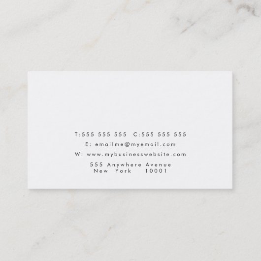 Moderne Rose Gold Black Strips Haarstylle Visitenkarte (Rückseite)