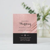 Moderne Rose Gold Black Wedding (Stehend Vorderseite)