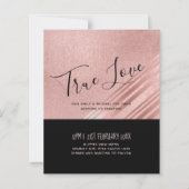 Moderne Rose Gold Black Wedding (Vorderseite)