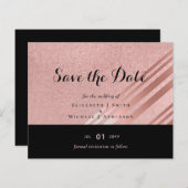 Moderne Rose Gold Black Wedding (Vorne/Hinten)