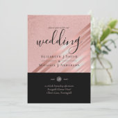 Moderne Rose Gold Black Wedding (Stehend Vorderseite)