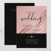 Moderne Rose Gold Black Wedding (Vorne/Hinten)