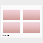 Moderne Rose Gold Blank Template hinzufügen Rechteckiger Aufkleber (Blatt)