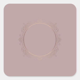 Moderne Rose Gold Blank Template hinzufügen Trends Quadratischer Aufkleber