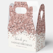 Moderne Rose Gold Blush Bloral Geburtstag Geschenkschachtel (Offen)