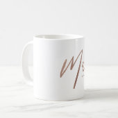 MODERNE ROSE GOLD BLUSH TYPOGRAPHIE HERR LETZTER N KAFFEETASSE (Vorderseite Links)