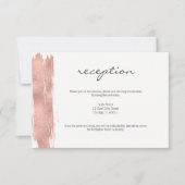 Moderne Rose Gold Brush Hochzeitskarte Einladung (Vorderseite)