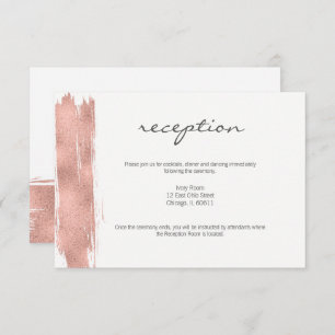 Moderne Rose Gold Brush Hochzeitskarte Einladung