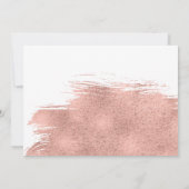 Moderne Rose Gold Brush Wedding Danke Karte (Rückseite)