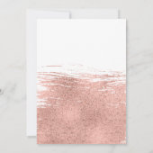 Moderne Rose Gold Brushstroke Brautparty Card Einladung (Rückseite)