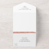 Moderne Rose Gold Brushstroke UAWG Wedding All In One Einladung (Außenbereich)