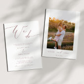 Moderne Rose Gold Calligrafy Wedding Einladung