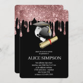 Moderne Rose Gold Chic Minimalistisches Foto Absch Einladung (Vorne/Hinten)