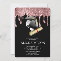 Moderne Rose Gold Chic Minimalistisches Foto Absch