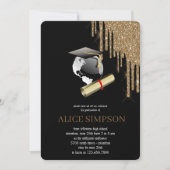 Moderne Rose Gold Chic Minimalistisches Foto Absch Einladung (Vorderseite)