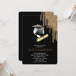 Moderne Rose Gold Chic Minimalistisches Foto Absch Einladung