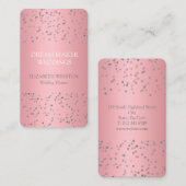 Moderne Rose Gold Confetti Beruflich Visitenkarte (Vorne/Hinten)