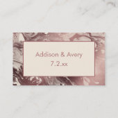 Moderne Rose Gold & Cream Marble Vielen Dank Begleitkarte (Rückseite)