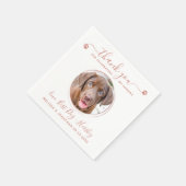 Moderne Rose Gold Danke, dass ihr Hund Foto Hausti Serviette (Ecke)