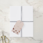 Moderne Rose Gold Dots Geschenkanhänger (Mit Garn)