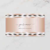 Moderne Rose Gold Effect Template Beruflich Visitenkarte (Vorderseite)