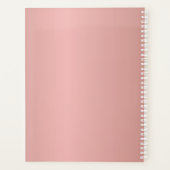 Moderne Rose Gold Elegantes Glam Jedes Jahr Ernenn Planer (Rückseite)