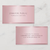 Moderne Rose Gold Elegantes Template Beruflich Visitenkarte (Vorne/Hinten)
