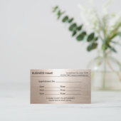 Moderne Rose Gold Ernennung Erinnerung Terminkarte (Stehend Vorderseite)