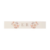 Moderne Rose Gold Floral Monogram Wedding Einladungsbanderole (Flach)