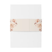 Moderne Rose Gold Floral Monogram Wedding Einladungsbanderole (Rückseitenbeispiel)