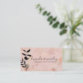 Moderne Rose Gold Floral Visitenkarte (Stehend Vorderseite)