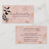 Moderne Rose Gold Floral Visitenkarte (Vorne/Hinten)