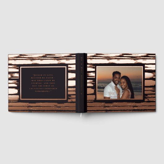 Moderne Rose Gold Foil Gästebuch (Voll)