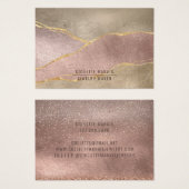 Moderne Rose Gold Foil Gold Glitzer Oog Display (Vorne & Hinten)