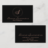 Moderne Rose Gold Foil individuell anpassbar Visitenkarte (Vorne/Hinten)