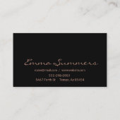 Moderne Rose Gold Foil individuell anpassbar Visitenkarte (Rückseite)