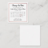 Moderne Rose Gold Foil Kalender ändern Datum Begleitkarte (Vorne/Hinten)