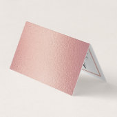 Moderne Rose Gold Foil Kalender Terminkarte Visitenkarten (Rückseite)