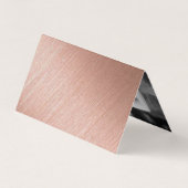 Moderne Rose Gold Foil Script mit Foto RSVP Card Visitenkarten (Rückseite)