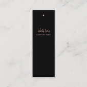Moderne Rose Gold Foil Script Tags (Vorderseite)