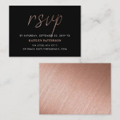 Moderne Rose Gold Foil Script UAWG Begleitkarte (Vorne/Hinten)