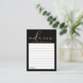 Moderne Rose Gold Foil Skriptkarten Begleitkarte (Stehend Vorderseite)